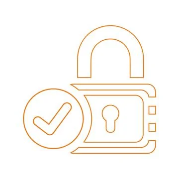 Data privacy icon, secure file Stockillustratie