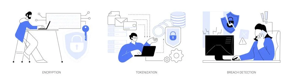 Data privacy isolated cartoon vector illustrations se Stock Illustration