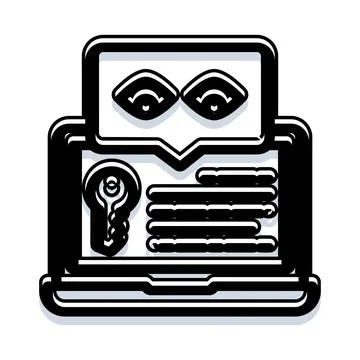 Data privacy protection against computer surveillance and espionage Stock-Illustration