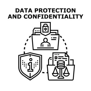 Data privacy protection and secure confidential information Stock Illustration