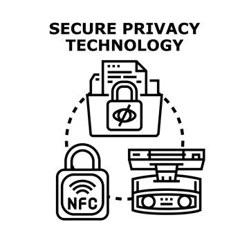 Data privacy protection and secure technology concept Stockillustratie