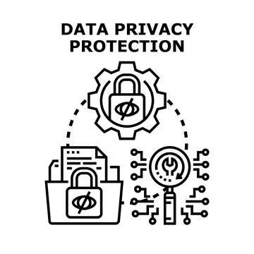 Data privacy protection concept with secure access Stock Illustration