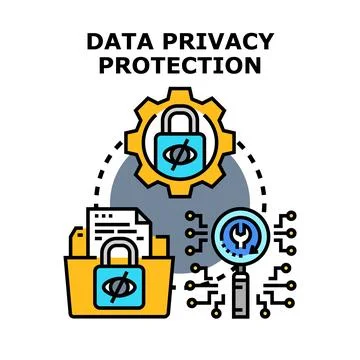 Data privacy protection concept with secure access Stock Illustration