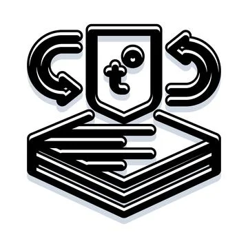 Data privacy protection, encryption, and secure exchange icon Stock Illustration