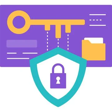 Data privacy protection in internet vector icon Stock Illustration