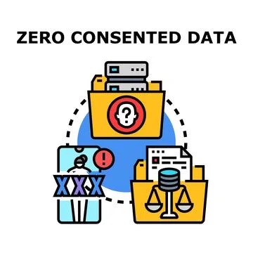Data privacy protection regulation managing personal information Stockillustratie