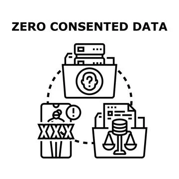 Data privacy protection regulation managing personal information Stock Illustration