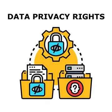 Data privacy rights protecting personal information and digital security イラスト素材