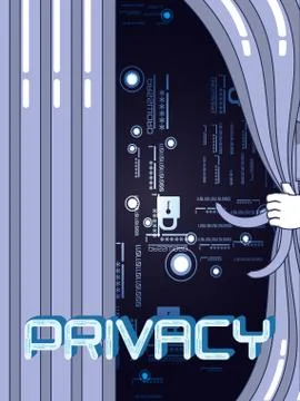 Data privacy set icons Illustrazione stock