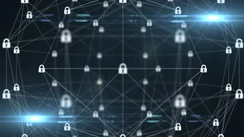 Data privacy using encryption to protect personal information for safe network  イラスト素材