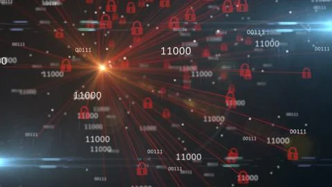 Data privacy using encryption to protect personal information for safe network Stock Illustration