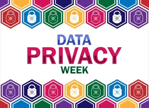 Data Privacy Week, Modern background Stock Illustration