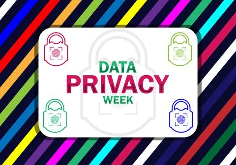 Data Privacy Week Vector illustration Illustrazione stock