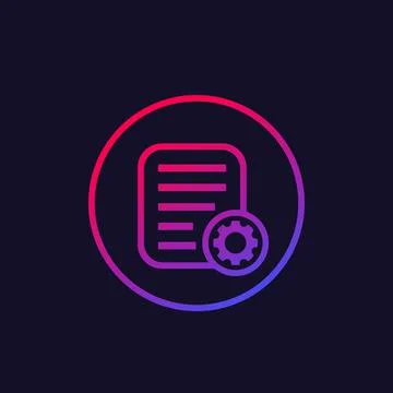 Data process icon, vector Illustrazione stock