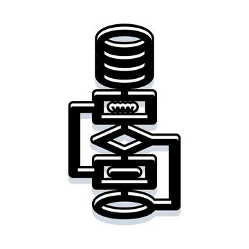 Data processing and algorithm flowchart icon design イラスト素材