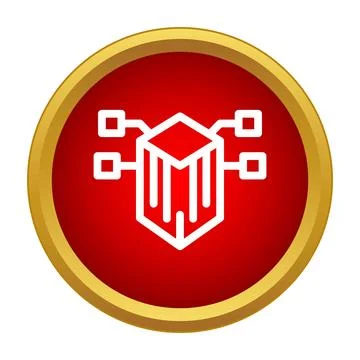 Data processing and cloud storage server icon Stock Illustration