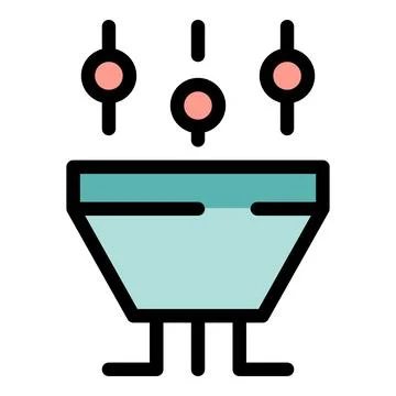 Data processing and filtering through funnel algorithm visualization イラスト素材