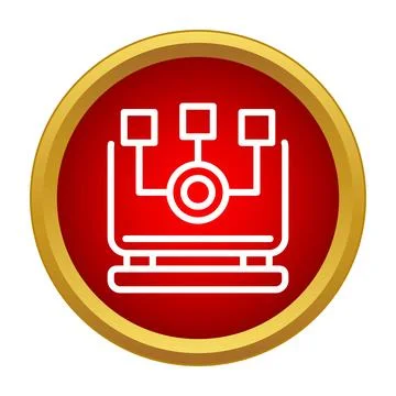 Data processing and networking servers connection icon イラスト素材
