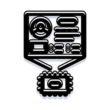 Data processing and output displaying information Stock Illustration