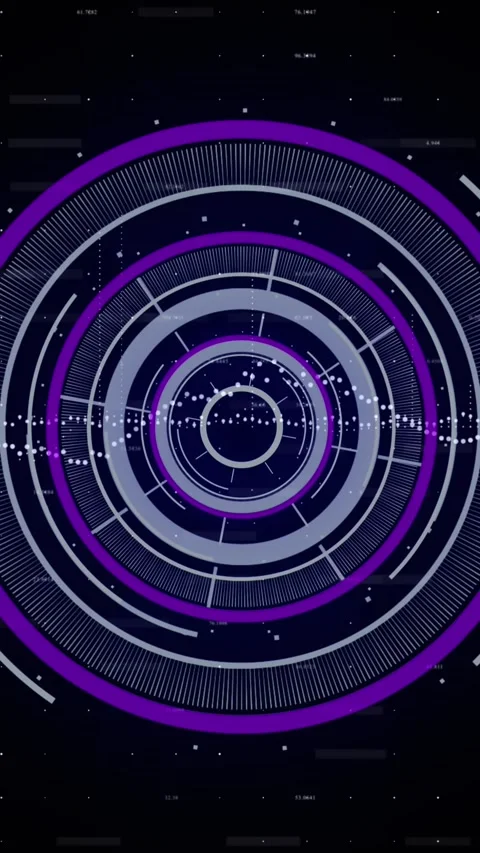 Data processing and purple data loading icon on black background Stock Footage 343739392