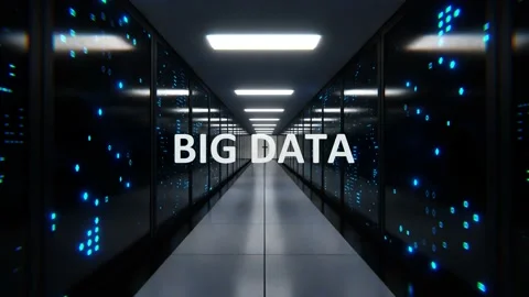 Data processing and storage center. Server room. Supercomputer. Technology. Stock Footage 234516141