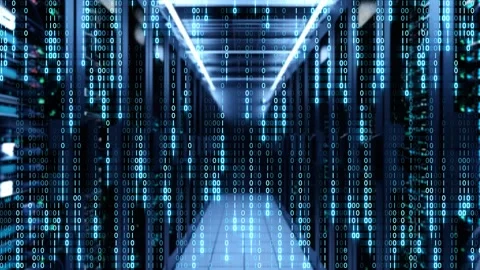 Data processing and storage center. Server room. Supercomputer. Stock Footage 245824181