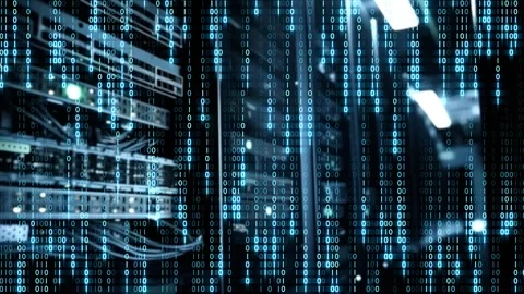 Data processing and storage center. Server room. Supercomputer. Video stock 247912731