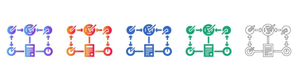 Data Processing and Workflow Automation System Graphic イラスト素材