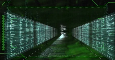 Data processing animation with global tech connections theme Stock Footage 330407037