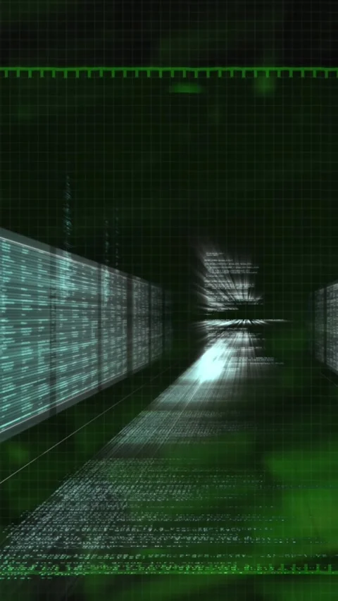 Data processing animation over black hands with global tech connections theme. Stock Footage 343828272