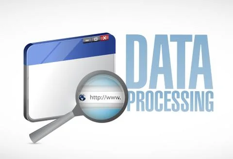 Data processing browser illustration design Stock Illustration