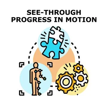 Data processing for business progress solution Illustrazione stock