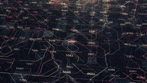 Data processing in circuit board abstract server. Animation. Technological Stock Footage 152699824