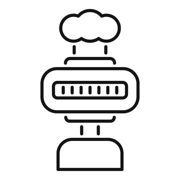 Data processing from cloud to device, efficient wireless transferring system Stock Illustration