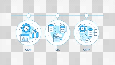 Data processing frameworks infographic circles animation Stock Footage 346717622