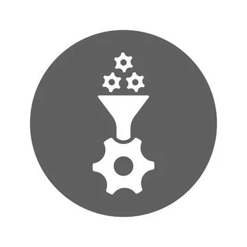 Data, processing, funnel icon. 库存插图
