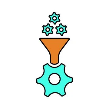 Data, processing, funnel icon. イラスト素材