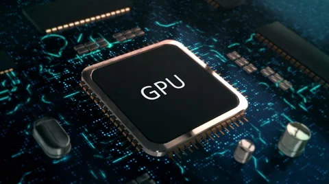 Data Processing GPU and Circuit Board Stock Footage 51916422