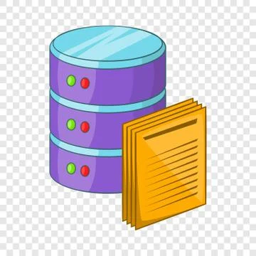Data processing icon, cartoon style Stock Illustration