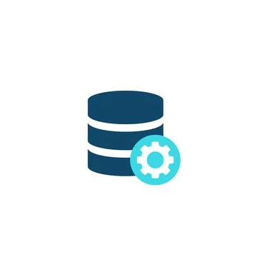 Data processing icon isolated on white Illustrazione stock