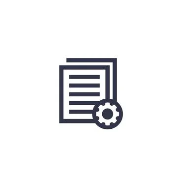 Data processing icon on white Stock Illustration