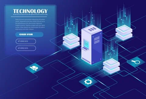 Data processing Stock Illustration