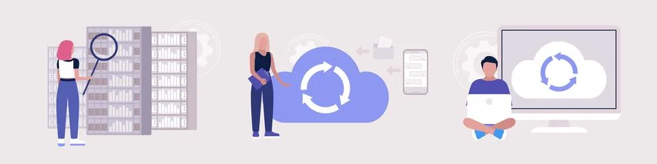 Data processing Stock Illustration