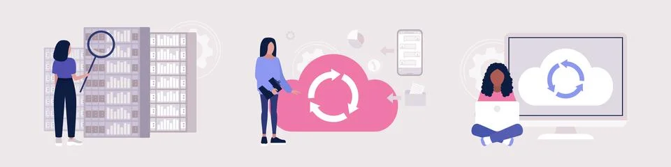 Data processing Stock Illustration