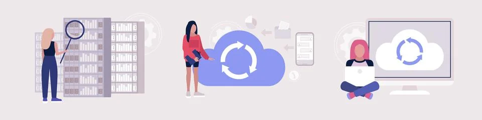Data processing Stock Illustration