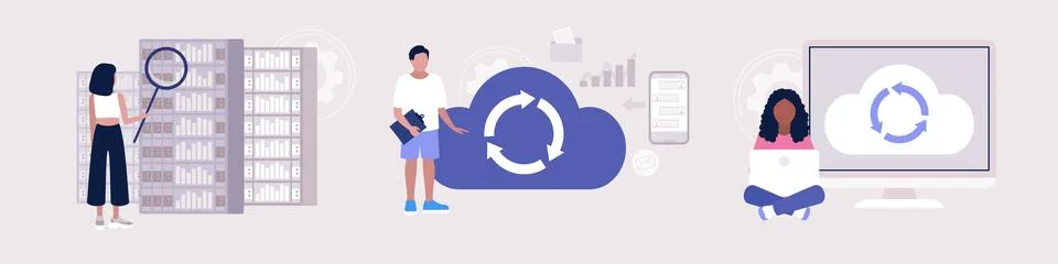 Data processing Stock Illustration