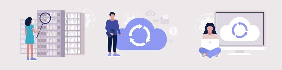 Data processing Stock Illustration