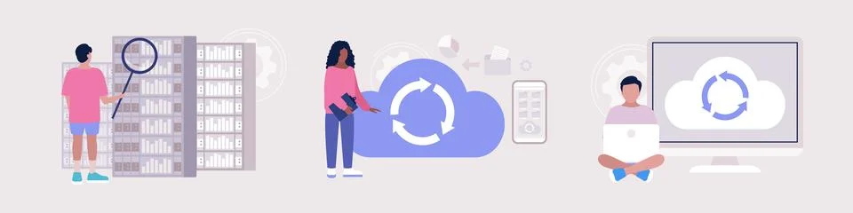 Data processing Stock Illustration
