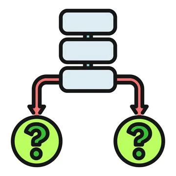 Data processing leading to uncertain outcomes flowchart イラスト素材
