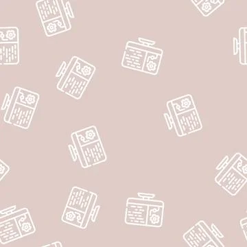 Data processing line vector seamless pattern Illustrazione stock